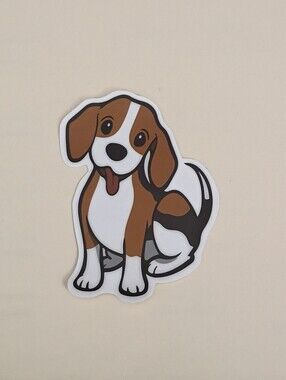 10/$10 Stickers Decal - Beagle Puppy Dog Smiling Kawaii Animal Sticker - New